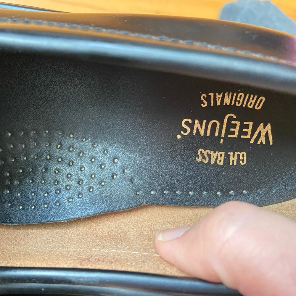 GH Bass weejuns Whitney lug black size women’s 8 - Picture 4 of 6